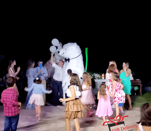 White Polar Bear for Children's Kids Parties in Athens. Order a greeting from a polar bear in Athens. Polar bear for birthday. polar bear in Athens. Order a Polar Bear for children's kids parties. Animator White Polar Bear for a Children's kids Party in Athens. Mascotte White Polar Bear at a kids children's party. Gift Delivery. Polar bear.